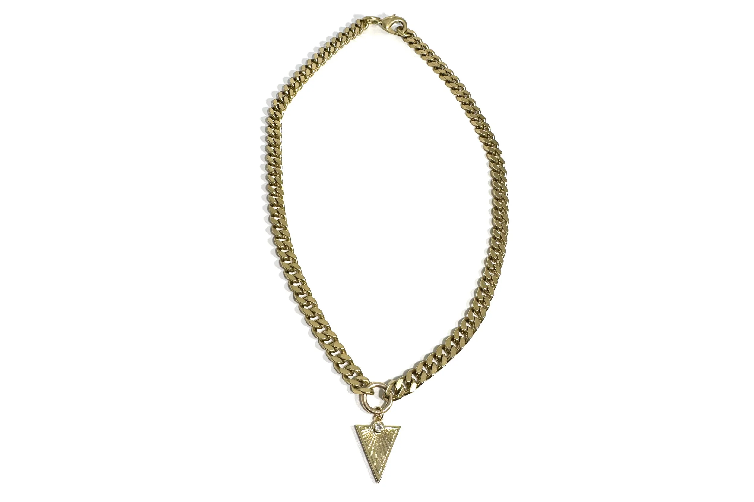 ま*き様 Triangle Frame Chain Necklace 50cm TRIAD CURB NECKLACE — Rachel Nathan